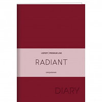 Ежедневник А5, недатир, 152л, иск кожа, Radiant, красный, Эксмо