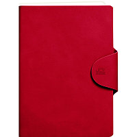 Ежедневник А5, недатированный, 136л, линия, иск. кожа(Snap book), красный Эксмо