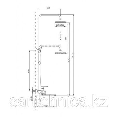 Душевой гарнитур Frap F2471-6 черный, фото 2