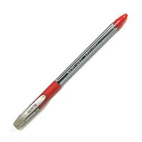 Ручка шариковая, 0.7мм, красная, корпус прозрачный, с резиновым упором для пальцев Epene