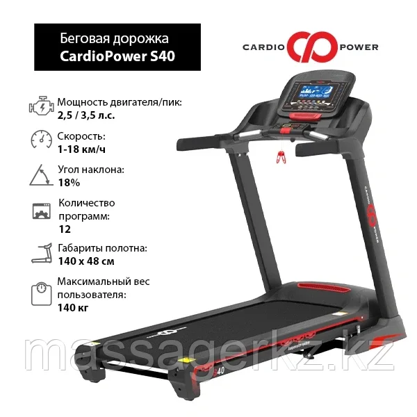 Беговая дорожка CardioPower S40 купить с доставкой по РК