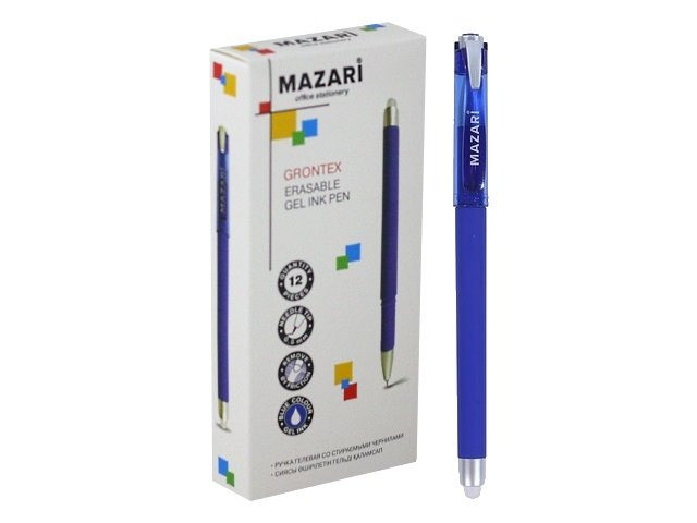 Ручка гелевая стирающаяся Mazari M-5470-70 Grontex 0.5мм синяя - фото 1 - id-p105799178