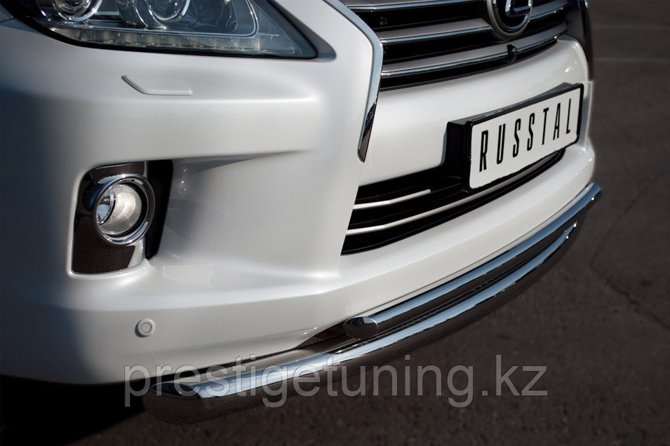 Защита переднего бампера d76/42 (дуга) Lexus LX570 2012-15 - фото 3 - id-p105812035