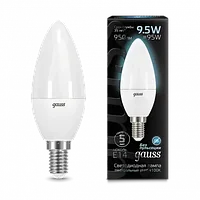 Лампа Gauss Свеча 9.5W 950lm 4100K E14 LED 1/10/100