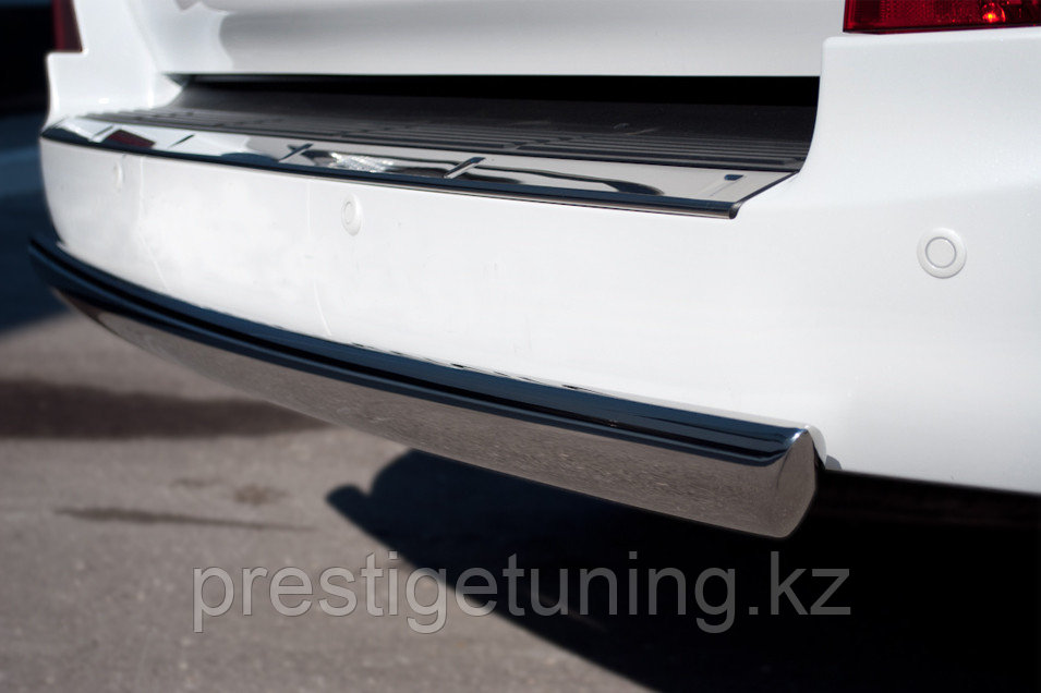 Защита заднего бампера d75х42 овал Lexus LX570 2012-15 - фото 2 - id-p105817146
