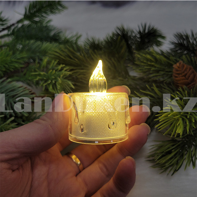 Светодиодный фонарик LED свеча "Свечка" для декора 5х3.8 см маленькая - фото 5 - id-p105817108