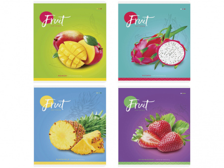 Тетрадь общая ArtSpace "Фрукты. Colorful fruits", А5, 48 листов в клетку, на скрепке, фото 2