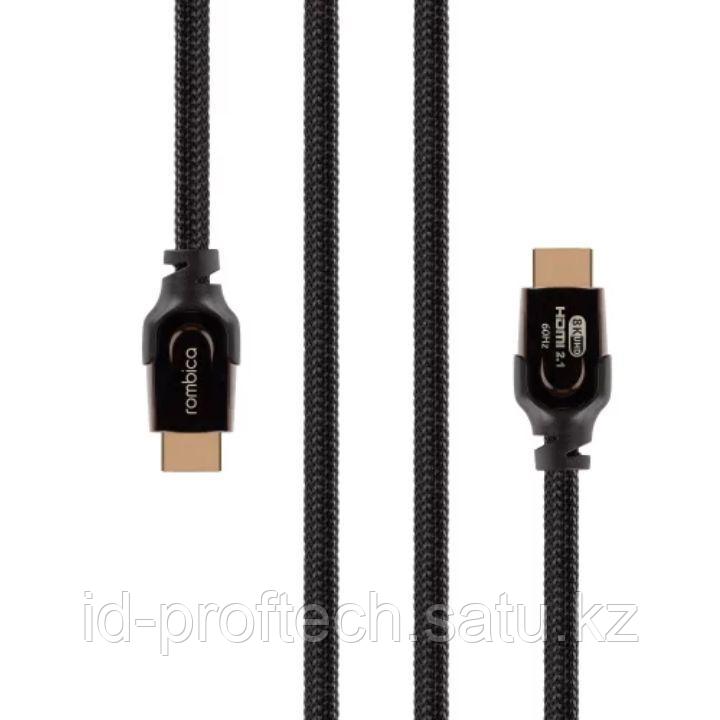 Rombica кабель для видео DX30 HDMI to HDMI, 2.1, 3 м., черно-оранжевый - фото 1 - id-p105818230