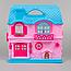 Игровой набор  "Домик для мини-куклы" с 3 куклами, розовый, фото 2