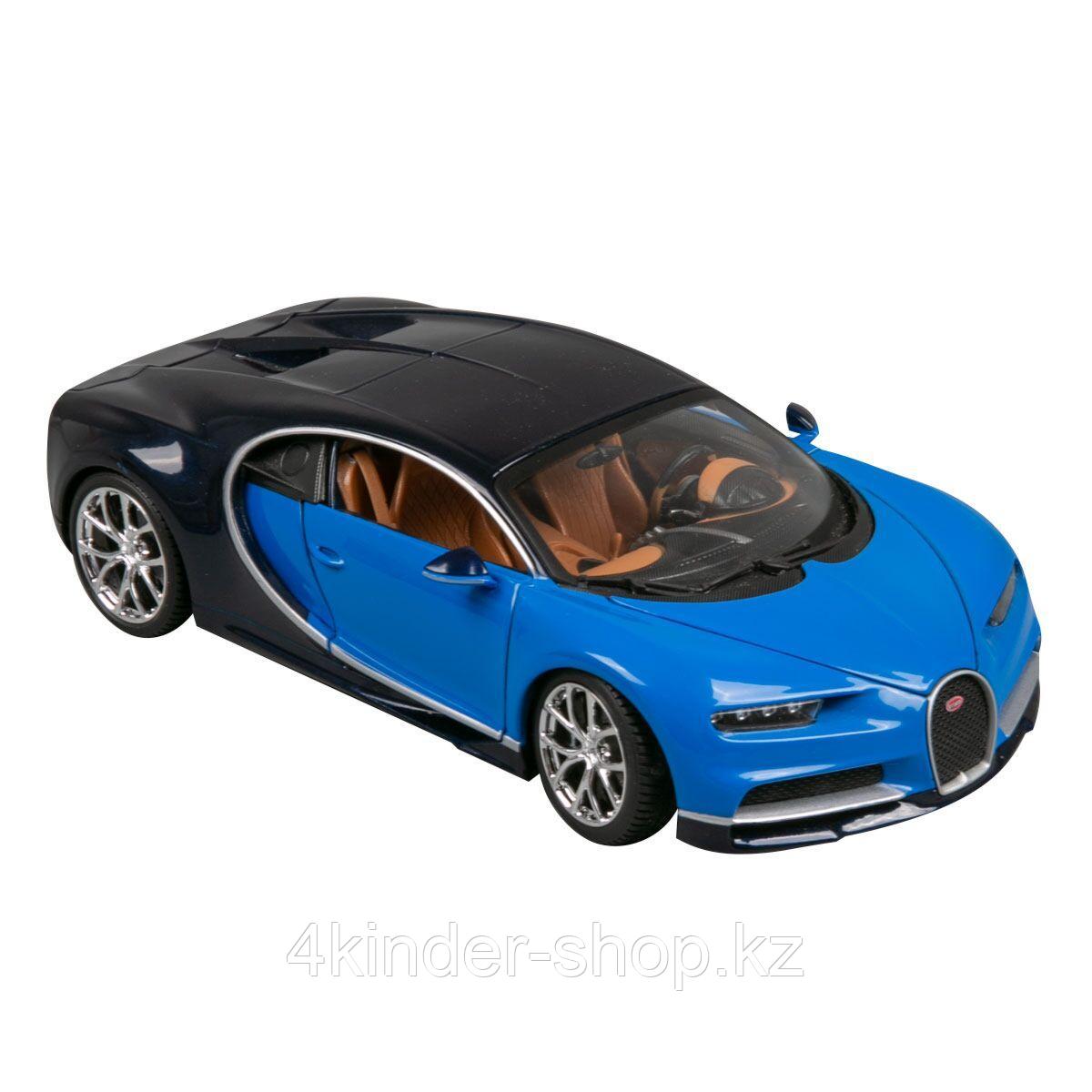 Машинка Bugatti Chiron BBURAGO синяя