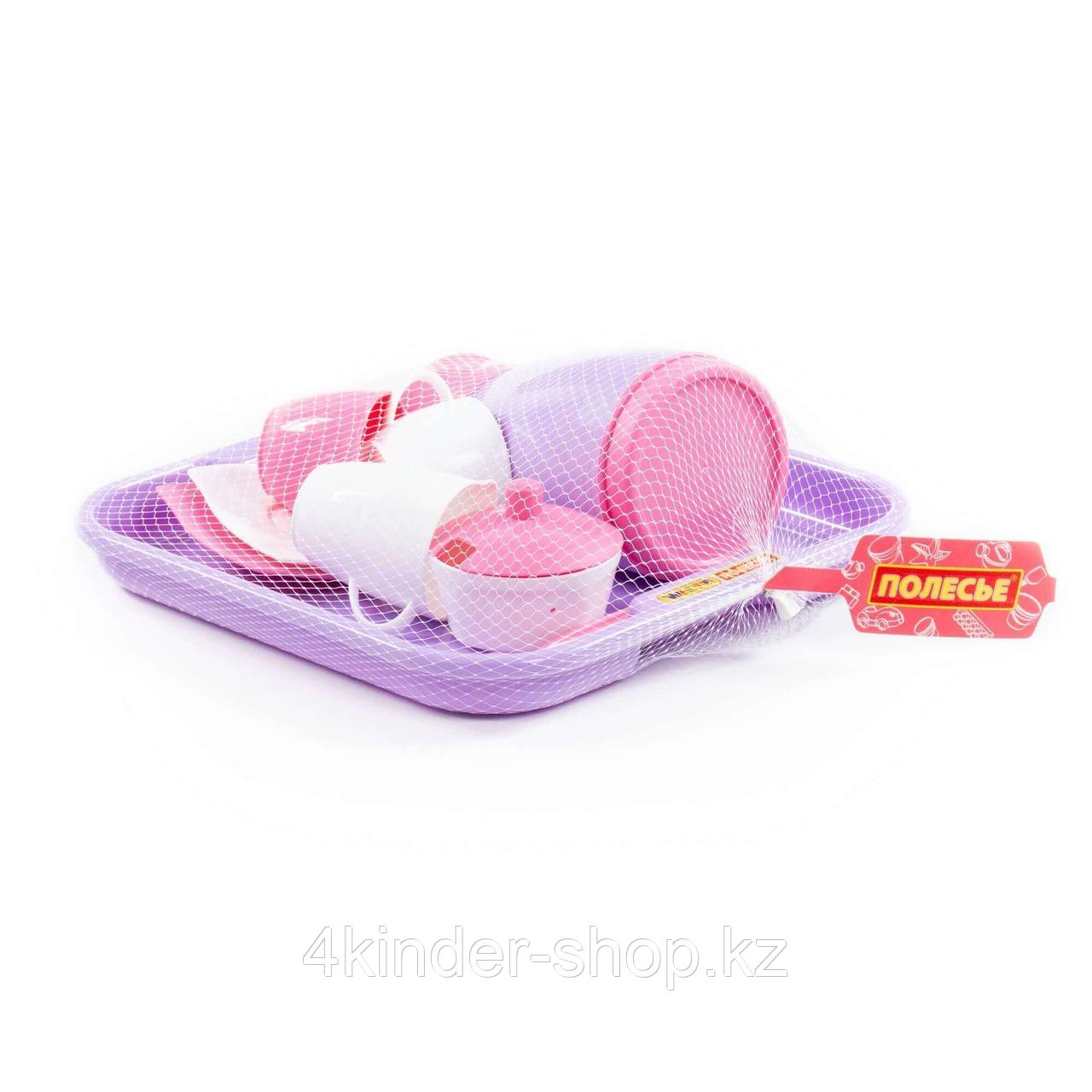 Набор детской посуды "Алиса" с подносом на 2 персоны (Pretty Pink) - фото 1 - id-p105819223