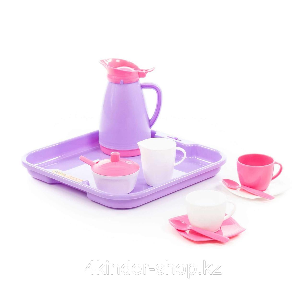 Набор детской посуды "Алиса" с подносом на 2 персоны (Pretty Pink) - фото 2 - id-p105819223