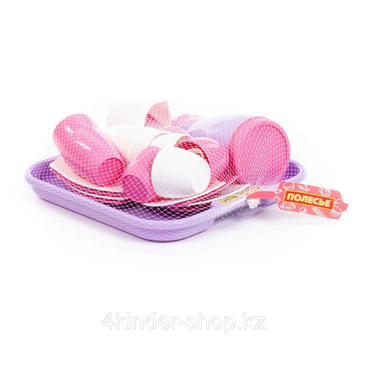 Набор детской посуды "Алиса" с подносом на 4 персоны (Pretty Pink) - фото 1 - id-p105819224