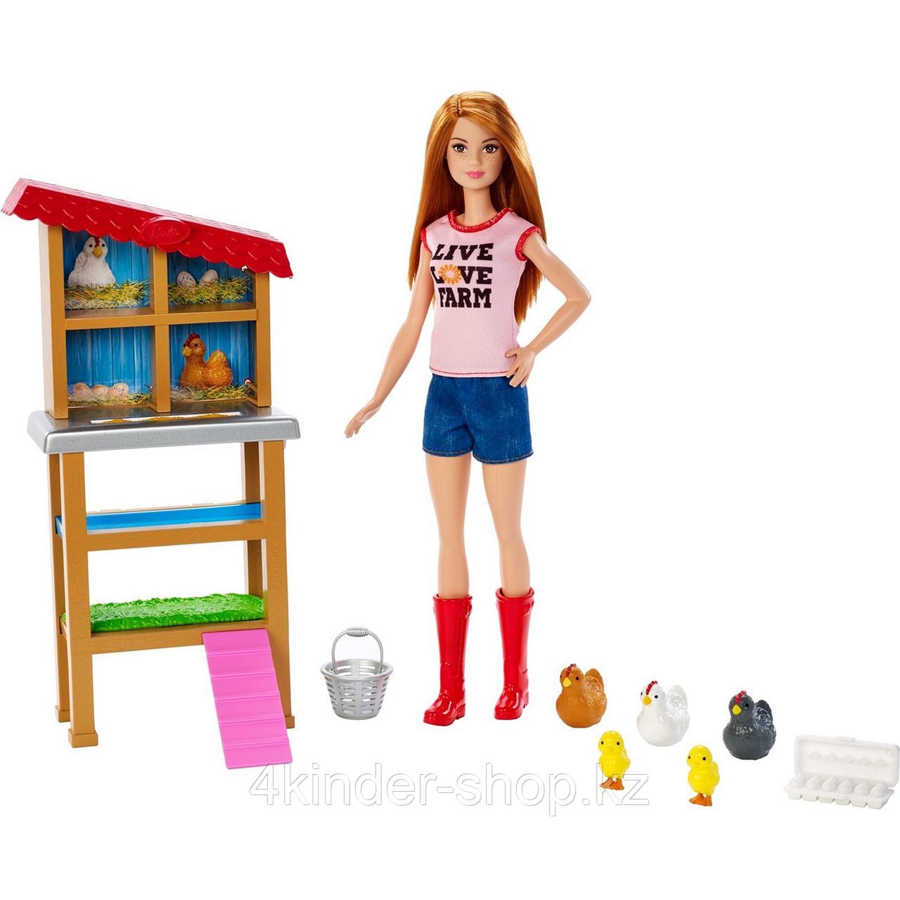 Набор игровой Barbie Кем быть Куриный фермер FXP15 - фото 1 - id-p105819311