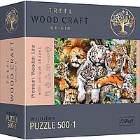 Пазл Wooden Puzzles "Дикие кошки в джунглях" TREFL
