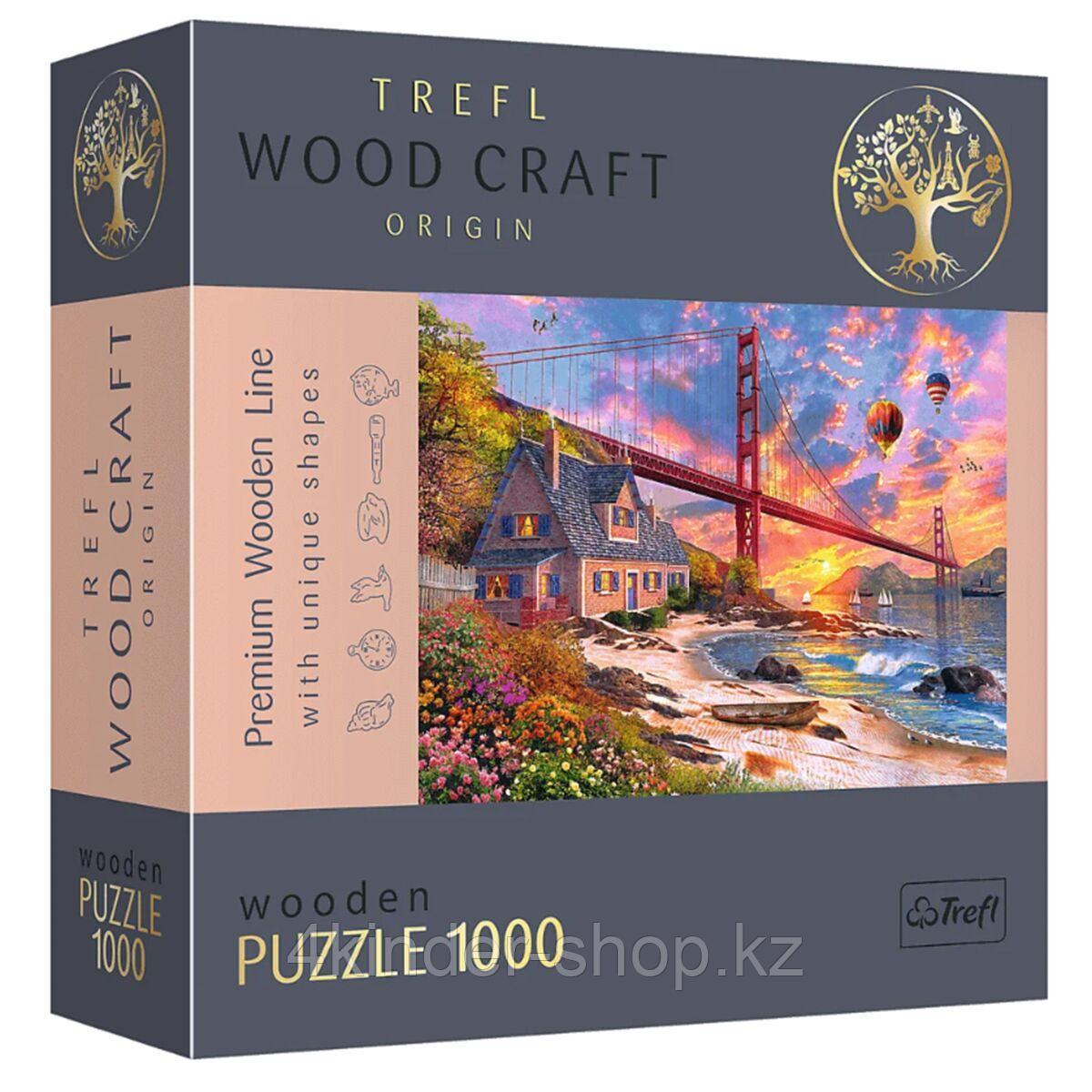 Пазл Wooden Puzzles "Закат у Золотых ворот" TREFL - фото 1 - id-p105820981