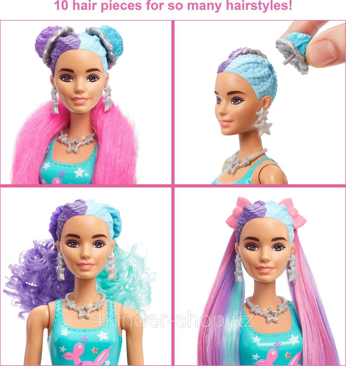 Кукла Блестящий цвет Барби! обмена волосами, блестящий фиолетовый с 25 сюрпризами - фото 3 - id-p105821084