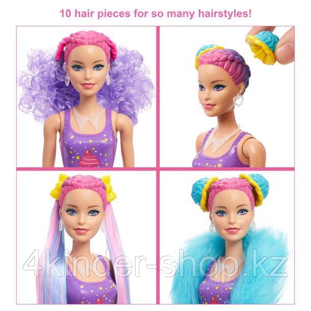 Кукла Блестящий цвет Барби! Hair Swaps, блестяще-розовая, с 25 сюрпризами - фото 3 - id-p105821085