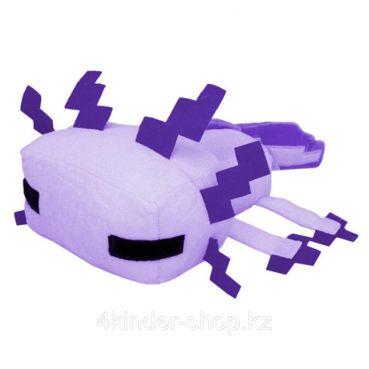 Minecraft Мягкая игрушка Axolotl фиолетовый 34см