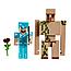 Minecraft Фигурка 2 шт Steve and Iron Golem, фото 2