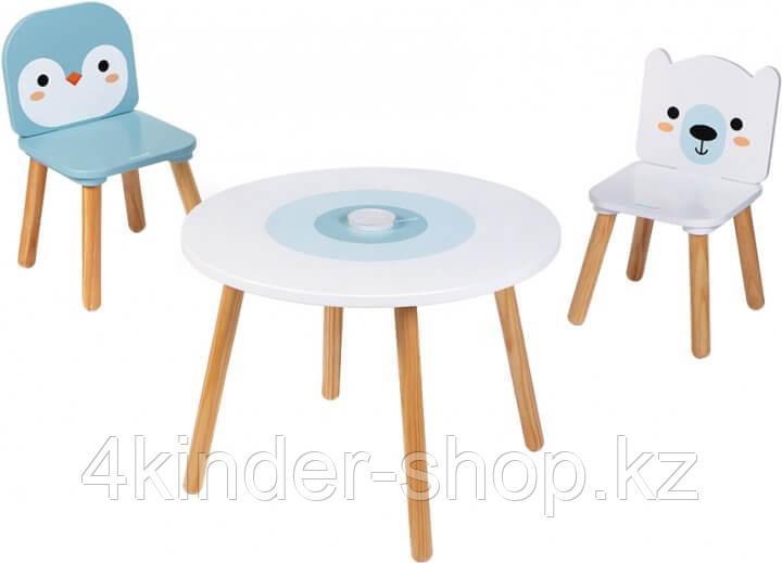 Столик и 2 стульчика Janod Мишка и пингвин