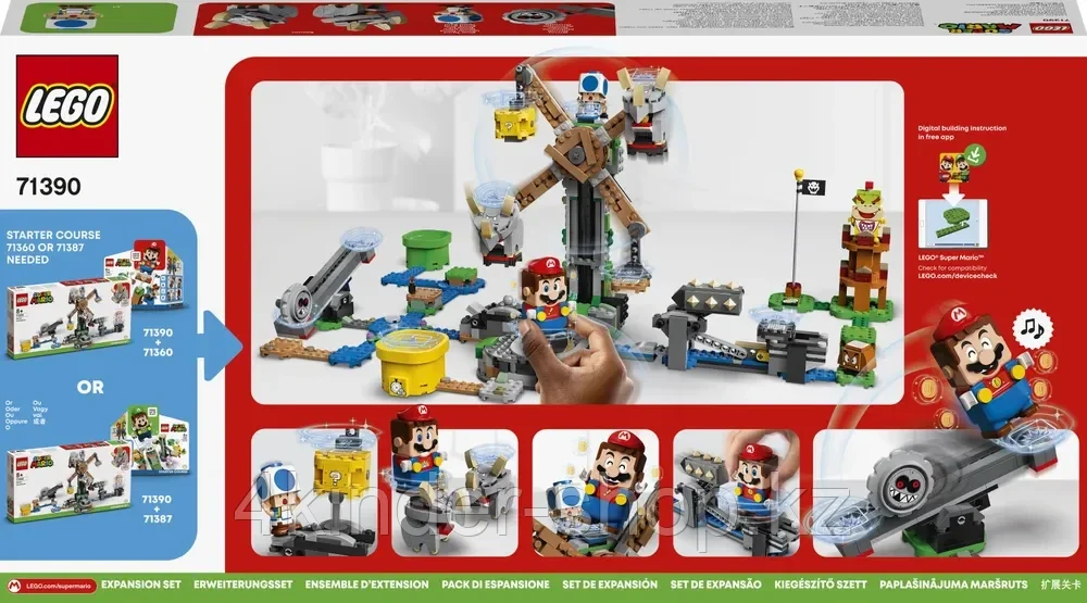 Lego 71390 Super Mario Дополнительный набор «Нокдаун резноров» - фото 8 - id-p105821261