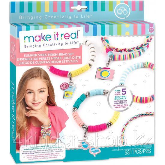 Детский Набор для Создание Браслетов [Make It Real] Summer Vibes Heishi Bead Bracelets