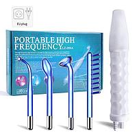 Дарсонваль с 4 насадками синий профессиональный с хорошей мощностью