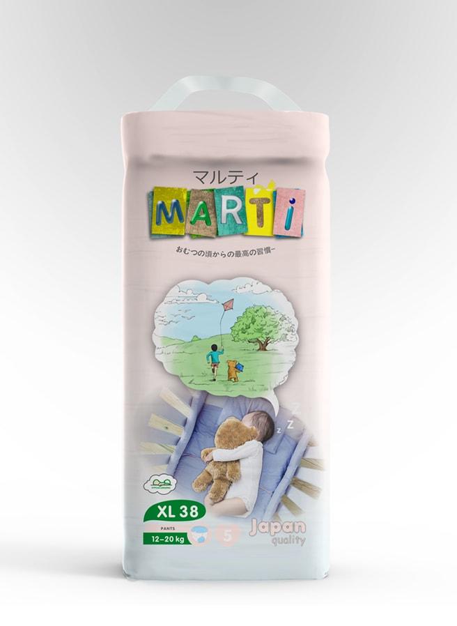 Подгузники-трусики MARTI XL38 (12-20кг)