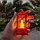 Маленький фонарик со свечкой декоративный 9 см красный, фото 3