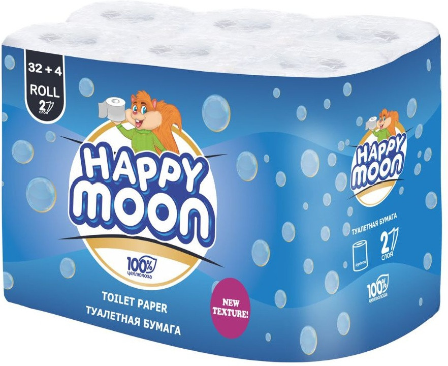 Туалетная бумага Happy Moon 32 рулона