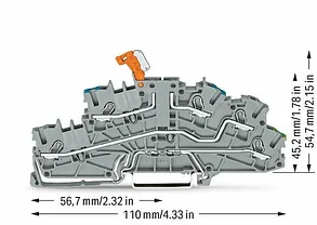 Многоуровневая монтажная клеммная колодка; с рабочими пазами; 2,5 мм² WAGO 2003-6641, фото 2