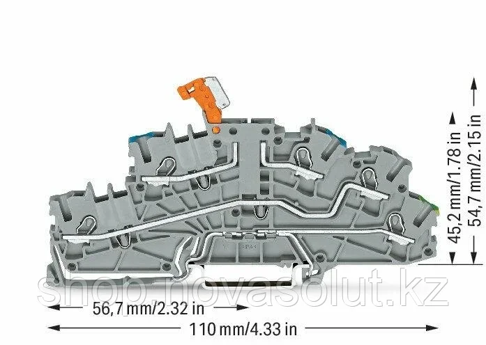 Многоуровневая монтажная клеммная колодка; с рабочими пазами; 2,5 мм² WAGO 2003-6641 - фото 3 - id-p105834287