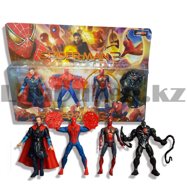 Детский набор фигурок Человек паук Spider man 4 фигурок 01 высота 16 см ...