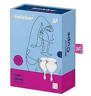 Набор менструальных чаш "Satisfyer Feel Good" - 15 мл и 20 мл (цвет: прозрачный)