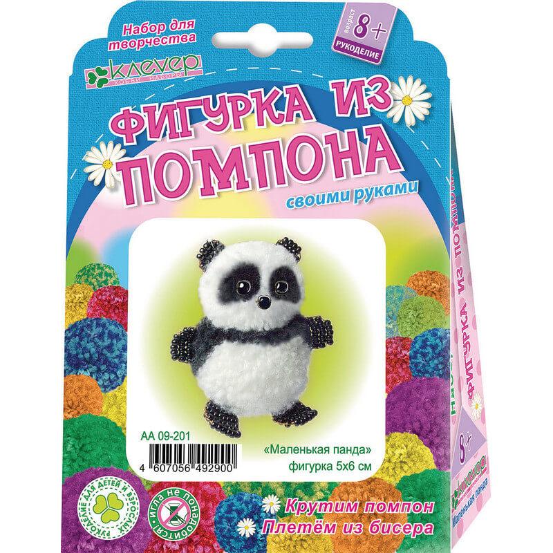 Набор для изготовления фигурки из пряжи и бисера Маленькая панда - фото 1 - id-p105846388