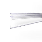 Ценникодержатель 39мм на корзины из металлических прутьев ПРОЗРАЧНЫЙ KE 125см, фото 2