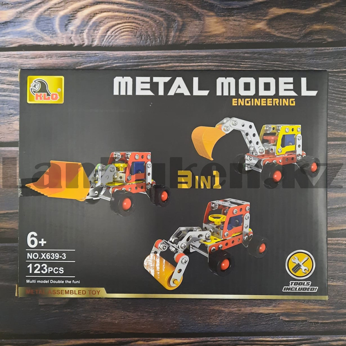 Металлический конструктор Metal Models Стройка 3 в 1 X639-3 (123 детали) - фото 3 - id-p105856816