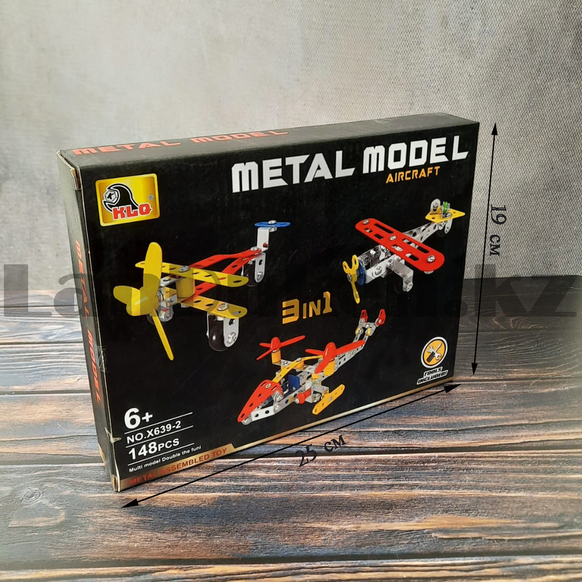Металлический конструктор Metal Models Авиация 3 в 1 X639-2 (148 детали) - фото 3 - id-p105861174
