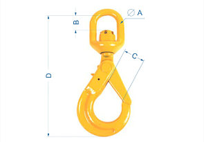 Крюк самозапирающийся поворотный