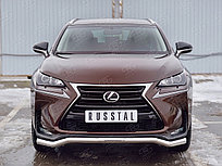 Защита переднего бампера d63 волна Lexus NX200 (Not F-Sport) 2014-17