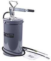 Нагнетатель густой смазки KraftWell KRW1797 с ручным приводом 16 л