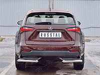 Защита заднего бампера уголки d63 секции Lexus NX 200 (Not F-Sport) 2014-17