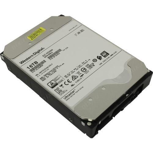 Жёсткий диск HDD 16 Tb SATA 6Gb/s WD Ultrastar DC HC550 WUH721816ALE6L4 (0F38462) 3.5" 7200rpm 512Mb