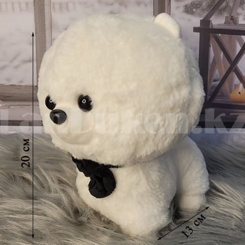 Мягкая игрушка собака Шпиц маленькая 20 см белая - фото 4 - id-p105863469