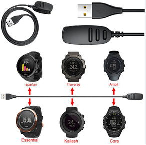 USB зарядка для часов Suunto 3 Fitness 5 Core Traverse Ambit 1 2 3 Kailash Spartan Trainer, фото 2