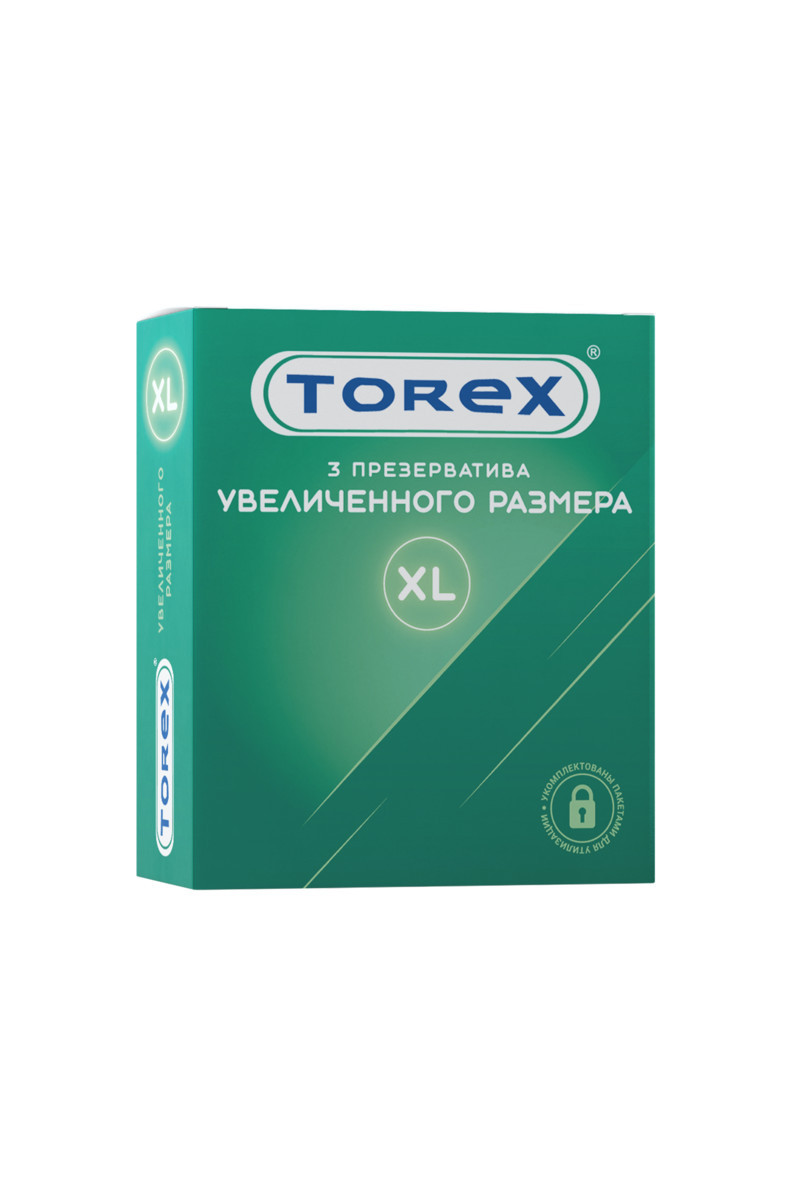 Латексные презервативы УВЕЛИЧЕННОГО РАЗМЕРА TOREX, 3 штуки, Россия