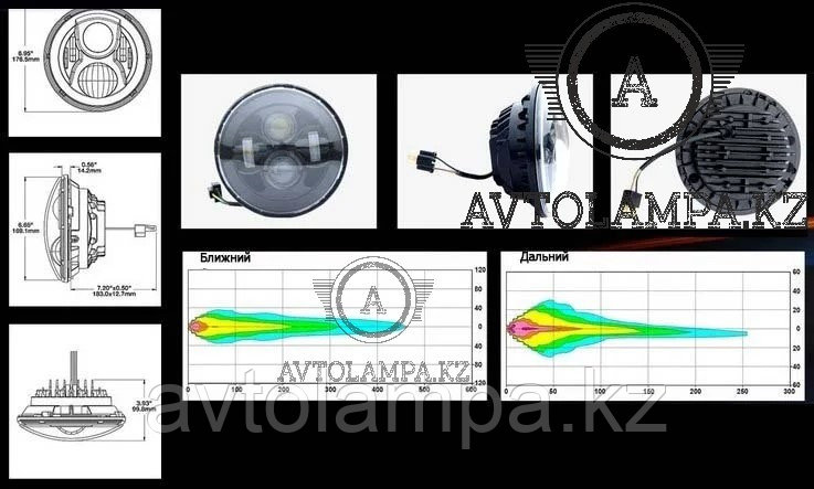 Круглые фары головного света AURORA ALO-M-1B (ПАРА) 2шт - фото 4 - id-p105872901