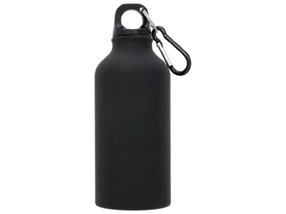 Матовая спортивная бутылка Oregon с карабином и объемом 400 мл, черный - фото 2 - id-p105728733