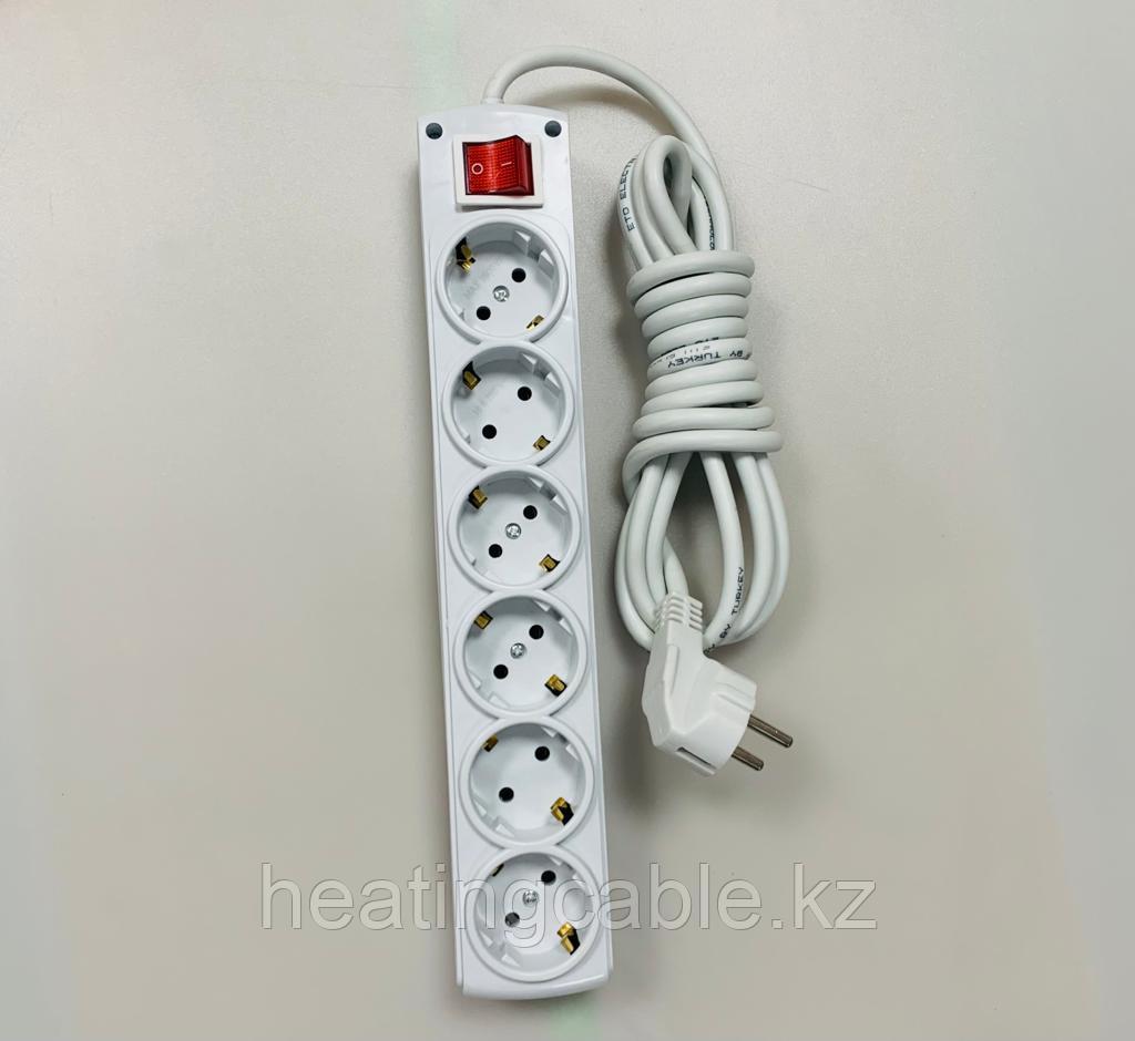 Удлинитель электрический ЕТО 233 U-6e-5m-3x1 с заземлением 6 розетки 5м ...